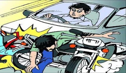 अज्ञात वाहन की टक्कर से बाइक सवार युवक की हुई माैत